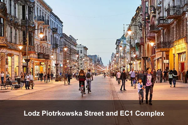 Lodz Piotrkowska Street and EC1 Complex